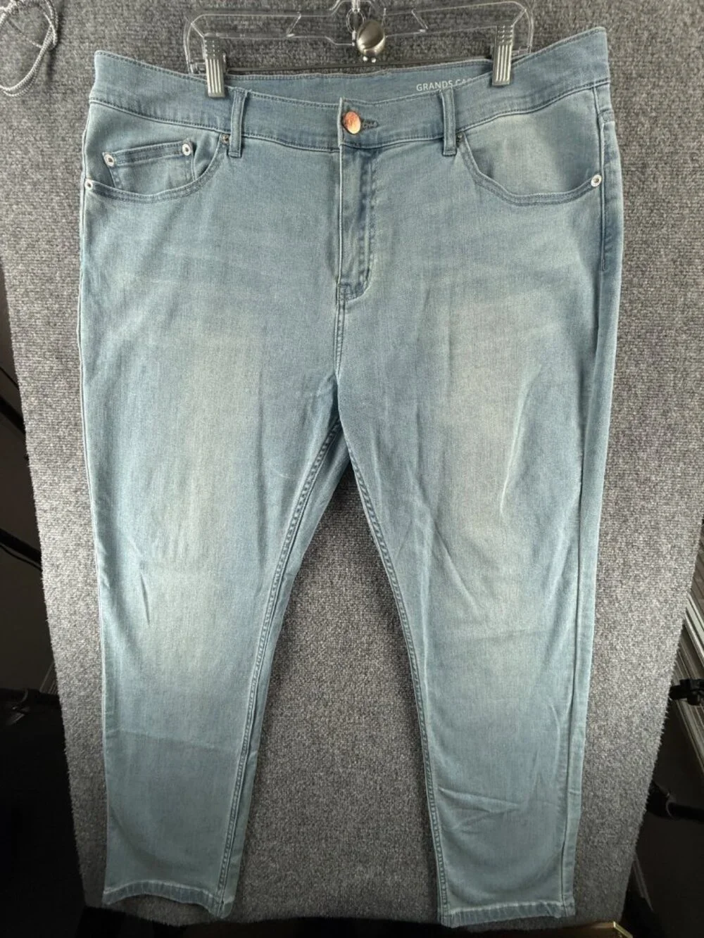 Mugsy Grands Casual FLX4NCSL 40x34 Light Wash Stretch Jeans Men ACTL 41X33